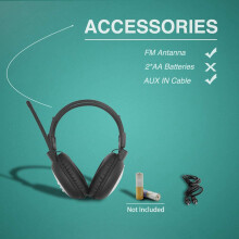 2X Portable Personal FM Radio Headphones , Wireless Headset with Radio Built in for Walking, Jogging, Daily Work
