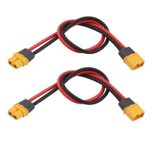 2pcs XT60H Male to Female Extension Cable 30cm 14AWG Silicone Wire, Secure XT60 Connector Adapter
