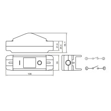 4X 30A 220 V JR-617 Ligne étanche Interrupteur Moyen Interrupteur de Ligne Ligne Plate Ronde Contact Argent Double Coupe Interrupteur Anti-Poussière
