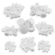 8 Sizes Plastic Hole Plugs Assortment Flush Type Snap in Locking Tube Hole Plugs Furniture Post Pipe Insert End Cap