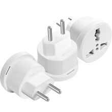 European Travel Plug Adapter Type C, Universal Compatibility for Italy Spain France Germany, 3 Pack