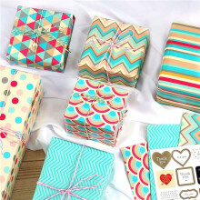 Inpakpapier, voor Kerstmis, Verjaardagsfeestje, Inpakpapierset, 24 Stuks Cadeaupapier, Cadeaupapier