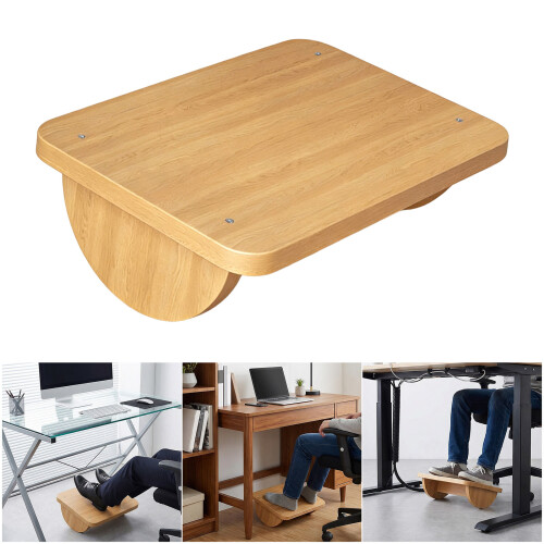 Handcrafted Wood Foot Support Stool-Large walnuts color 2