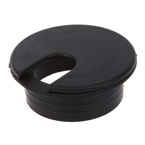 30 Pcs 35mm Black Cable Grommet Cable Outlet Desk Table Wire 1