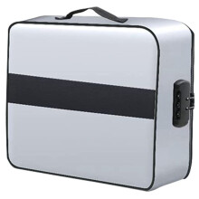 Bolsa para Documentos com Trava - à Prova de Fogo, à Prova de Umidade, 3 Camadas, 15X11 Polegada, Importante Organizador de Documentos (Prata)