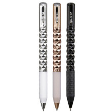 Geometric Metal Crinkle Pen Fidget, Stress Relief Metal Shape Shifting Switchpen, 0,5 mm Indragbar Gelpenna, Flerfärgad