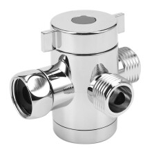 3pièces 1/2 Pouce 3 Voies T-Adaptateur Toilette Bidet Baignoire Tête de Douche Bras Monté Valve Inverseur