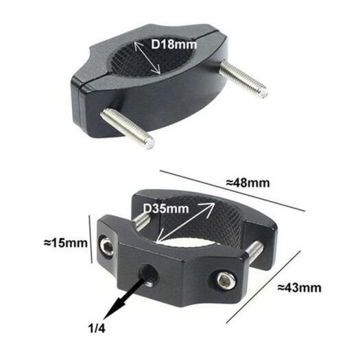6X 360 Degree Bicycle Handlebar Clip Mount Pipe Clamp Bracket for  9 / 8 for  ONE X Action Camera 2