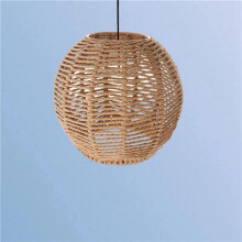 4X Home Lighting Rattan Lamp Cover Handmade Woven Chandelier Retro Lampshade Homestay Lampshade Decorative Chandelier