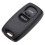 3X Uncut Key Replacement 2 Button Keyless Entry Remote Key Fob Shell Case and Button Pad Compatible with  2 3 5