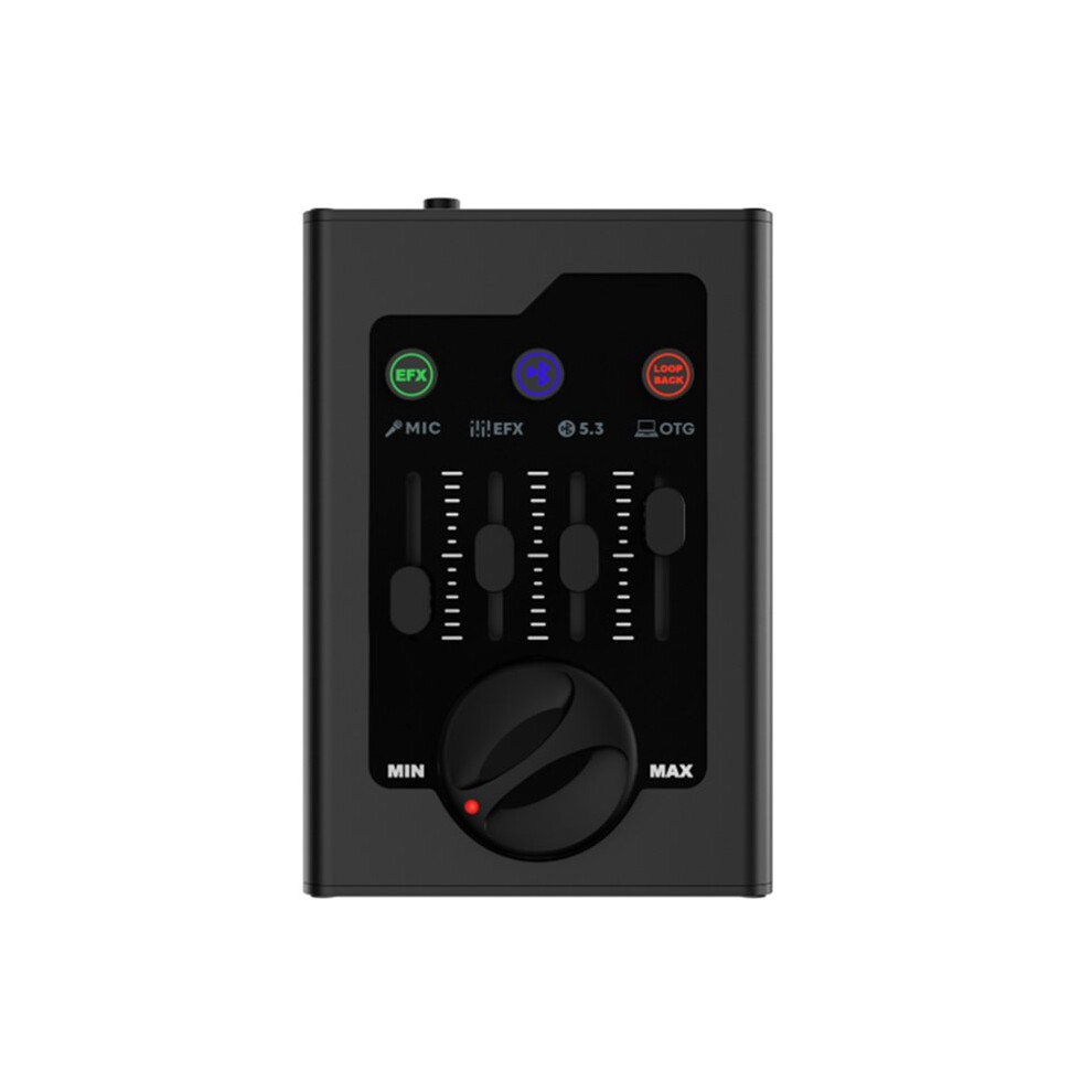 Sound Card Microphone Sound Card Otg Function For Computer Singin Stage Live Streaming Black 6034170064245