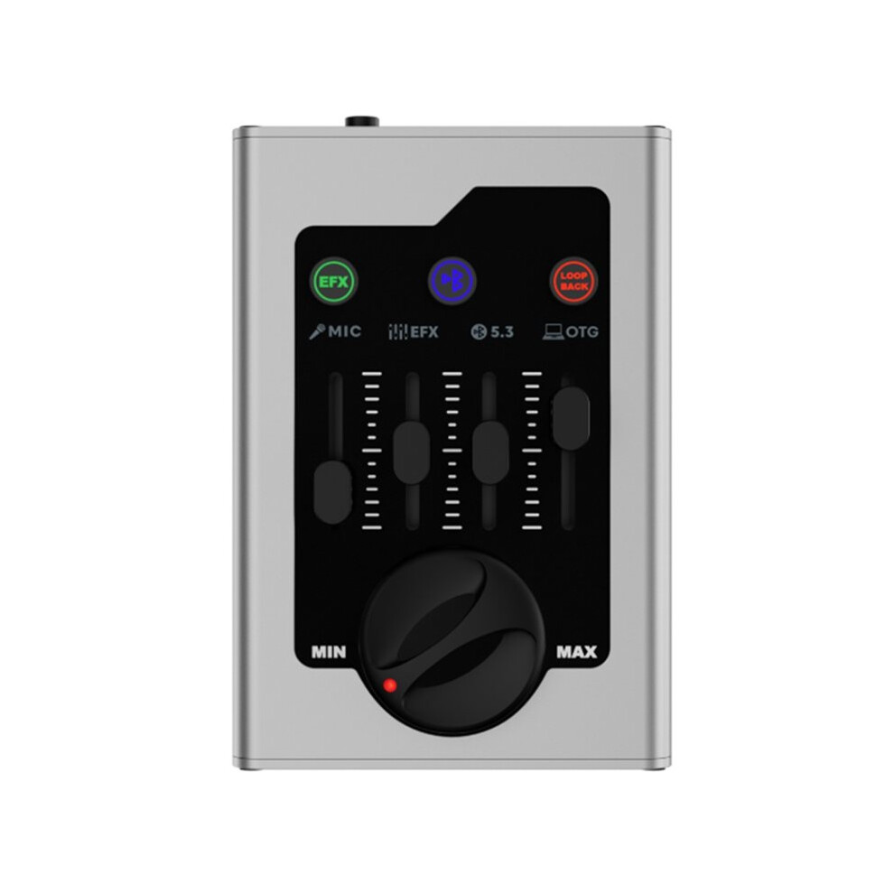 Sound Card Microphone Sound Card Otg Function For Computer Singin Stage Live Streaming Silver 6033714913773