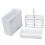10X 2 in 1 White 24 Pieces Microscope Slides Staining Rack Dish Set 5