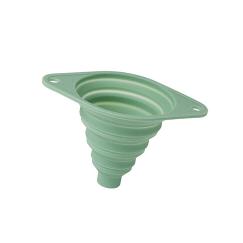 Retractable Silicone Funnel Oil Pouring Tool Space Saving-Green