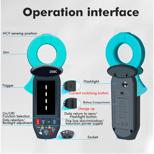 Electrical Measure Tool Leakage Detection Color Screen Auto 1