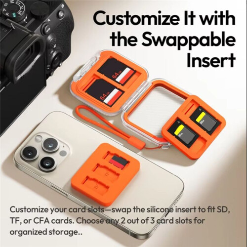 Ulanzi CC01 Memory Card Case Multi-Grid Protector Cover Carrying Holder 5 Slots for TF//Micro- Camera Card Accessories Box 2
