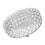 Crystal Cosmetic Makeup Tray Round Mirrored Metal20cm 7