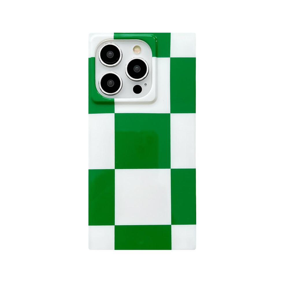 Checkered Slim Protective Case For Iphone 13 Pro Max With Precise Fit And Antislip Grip Green 9092120832013