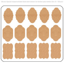 Krafts Label Sticker Writable Gift Label,Adhesive Brown-A