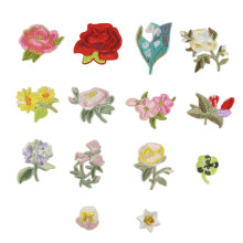 No Fabric Sticker for Crafts Cartoon Rose Embroidery