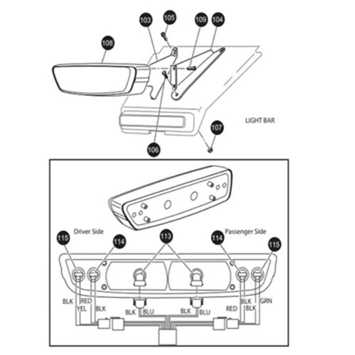 Cart BASIC LIGHT HeadLight for EZGO TXT Front Headlights 1