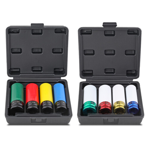 4Pcs Wheel Socket Set 1/2inch Drive-Color zinc hub sleev 1