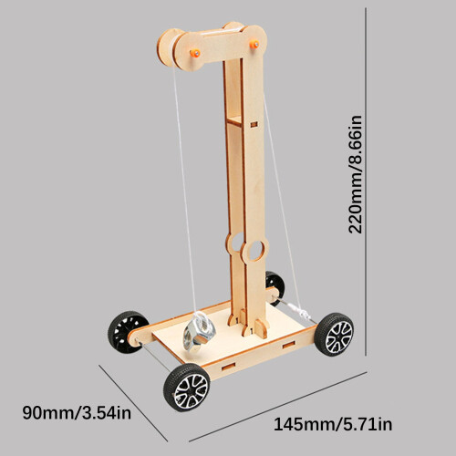 Hands on Assembly Wooden Gravitational Potential Powered Car 2