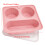 Plateau à glaçons flexible et pratique avec couvercle-Rose 4