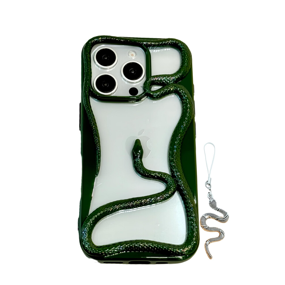 Heat Dissipation Hollow Snake Electroplated Soft Case With Strap For Iphone 11 Pro Green 9092120832259