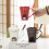 130ml Ceramic Chocolate Fondue Mug Set With Fork For-Coffee 5