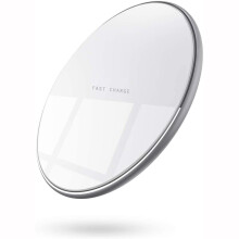 15W Wireless Charger Fast Wireless Charging Pad for Samsung Galaxy S25, Slim Quick Charge White