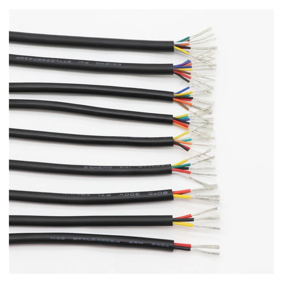 Ul2464 Shielded Copper Cable 26Awg 8Core Flexible Audio Signal Wire For Easy Routing 5M 9771547599555