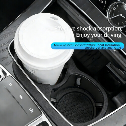 2Pcs Car Coasters For Beverage Cup Holders Prevents-Yellow 1