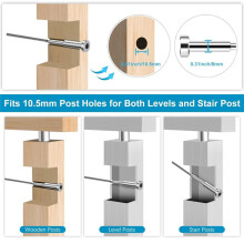 20Pack Invisible Cable Railing Kit,SST316Swage Tensioner and Terminal Hidden for Cable Railing,for Wood/Level/Stair Post