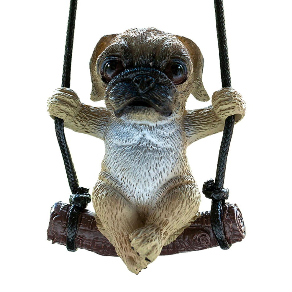 Rear View Mirror Hanging Accessories, Truck Car Pendant, Funny Swinging Pug, Car Hanging Ornament For Teens Men D 9365509633250