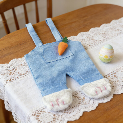 Hare Shaped Gift Wrapping Pouches Easter Party Treat Bag-Pink 2