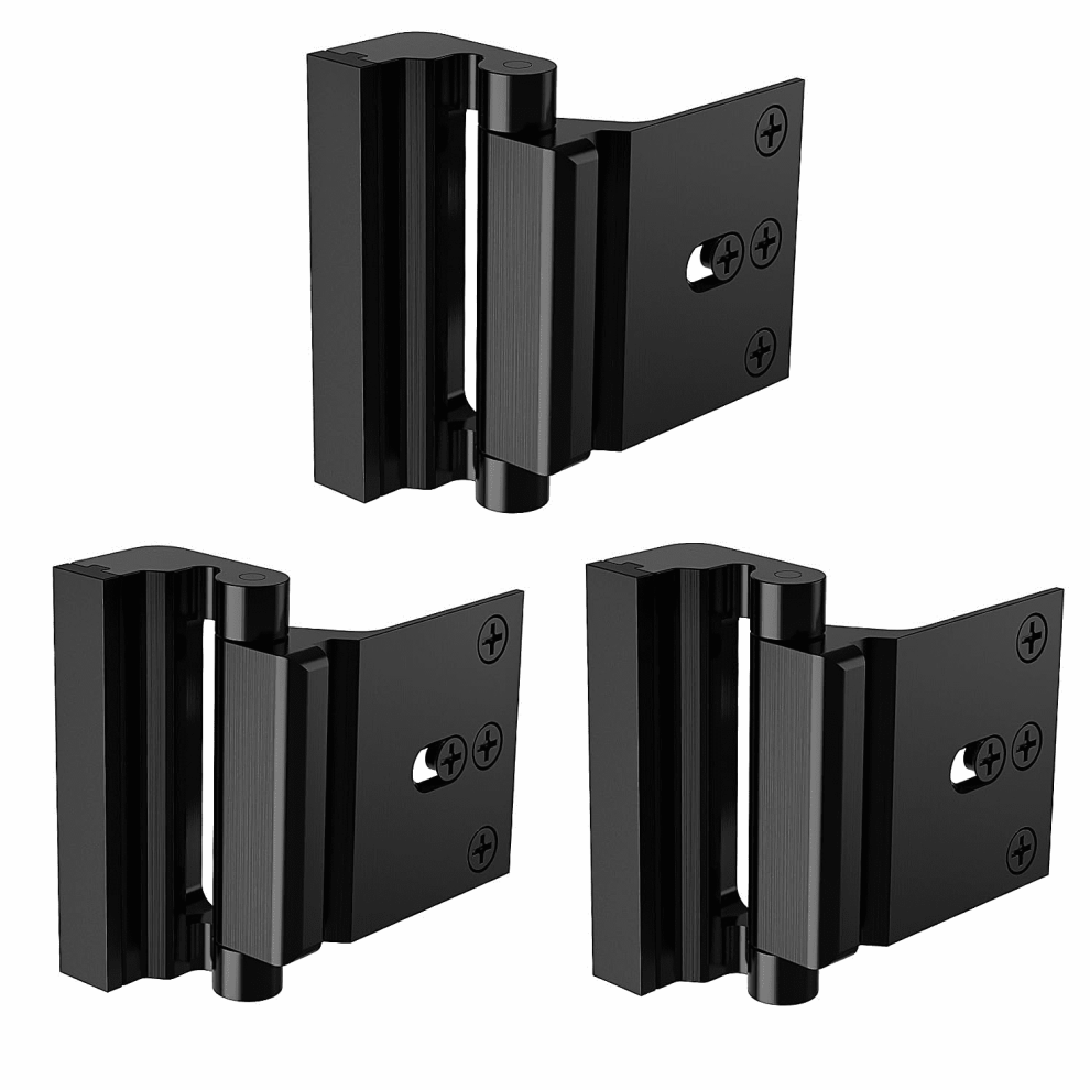 Child Safety Door Lock, 800-lb Metal Reinforcement Lock, Compatible with Internal Locking