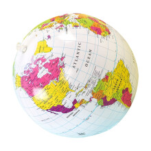 Portable Inflatable Globe with English Map for Beach and Pool Decoration