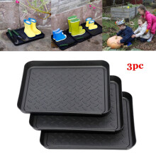 3-Pack Multi-Purpose Boot Mat Tray 13.78x10.83x1.18in, Anti-Slip, Outdoor/Garden/Christmas Use