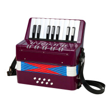 17 Keys 8 Bass Piano Accordion Kids Accordion Toy for Beginner Kids Children Violet