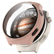 Pink Case with Builtin Screen Protector ScratchResistant Cover for Huawei Watch 4 Pro Space Edition