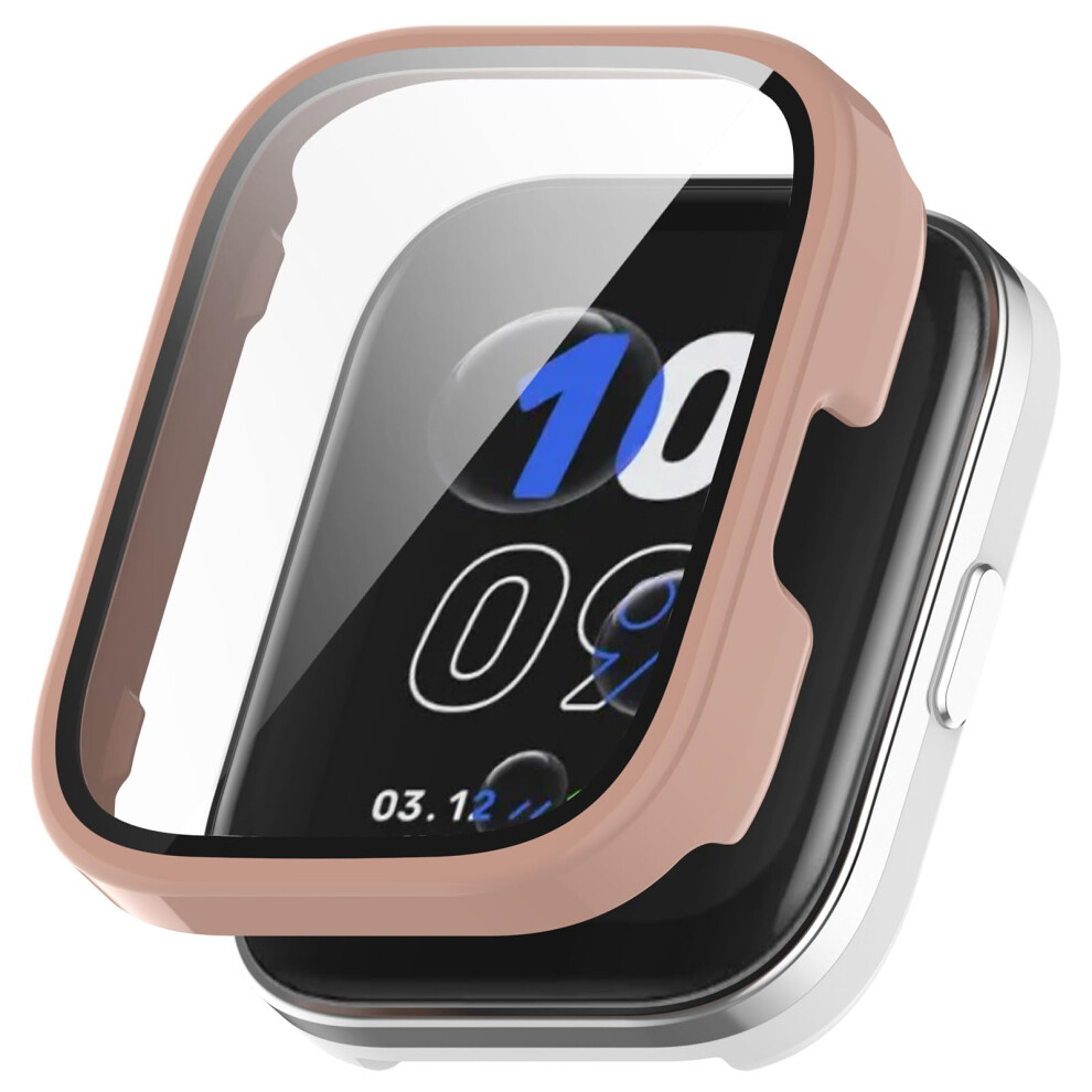 Case With Full Coverage Tempered Glass Screen Protector For Amazfit Bip 5 Unity Pink 9771547090397