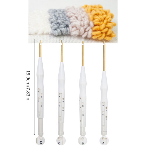 ABS Copper Embroidery Needle 5mm 4 Setting Handcraft Tool for 1