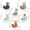 Elegant Cats Model Decorative PVC Compacts Shelf-Style A 4