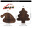 Holiday Snacks Tray Wooden Christmas Tree Shape Multi-B 4