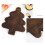 Holiday Snacks Tray Wooden Christmas Tree Shape Multi-B 6