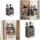 Space Saving Wall Mounted Shelf for Kitchen Supplies-6 squares 3