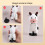 Pack of 3 Knitting Racks Customizable Height Storage-White 7