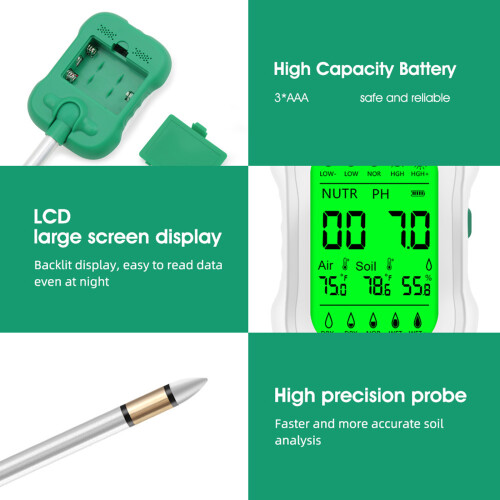 Multifunction Hygrometer Soil Meter MoistureLight Meter Acidity 1