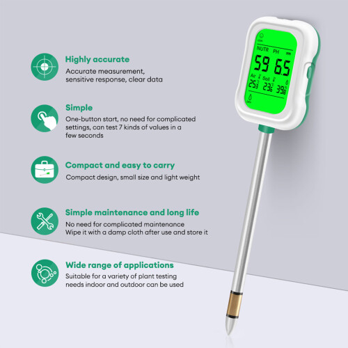 Multifunction Hygrometer Soil Meter MoistureLight Meter Acidity 2